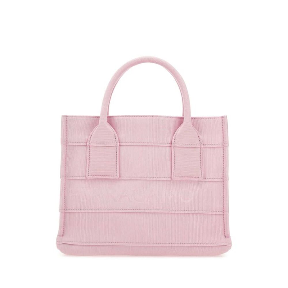 Salvatore Ferragamo Women Pink Fabric Beach S Handbag
